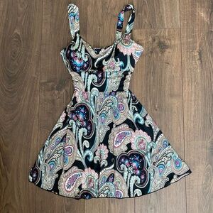 Paisley Print Mini Dress